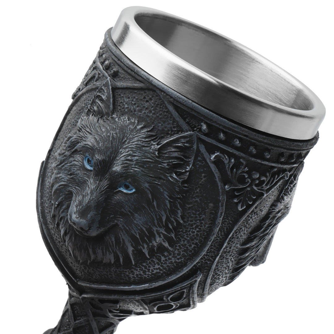 WorldNorse Wolf Unicorn Chalice Goblet