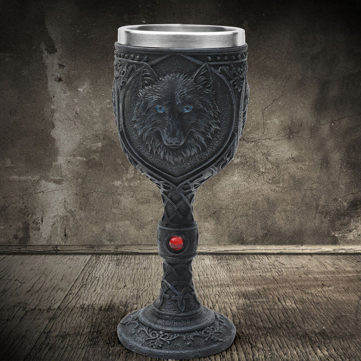 WorldNorse Wolf Unicorn Chalice Goblet