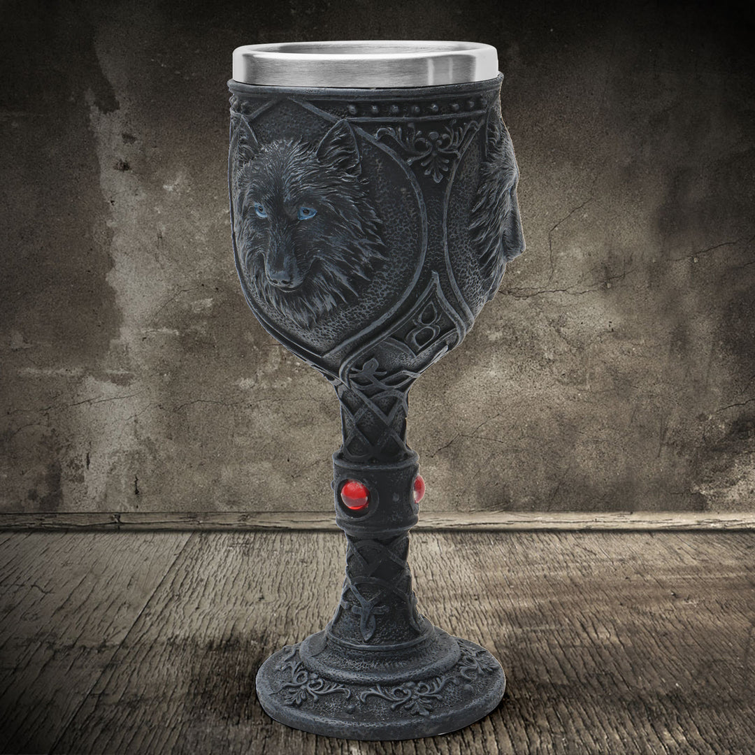 WorldNorse Wolf Unicorn Chalice Goblet