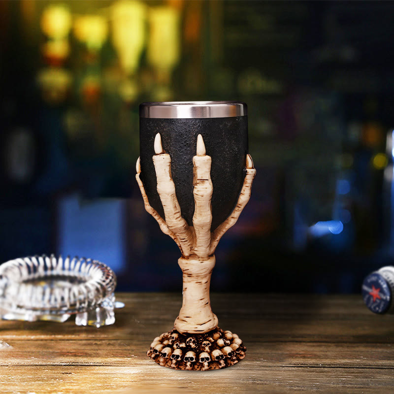 WorldNorse Skeleton Hand Ghost Paw Goblet