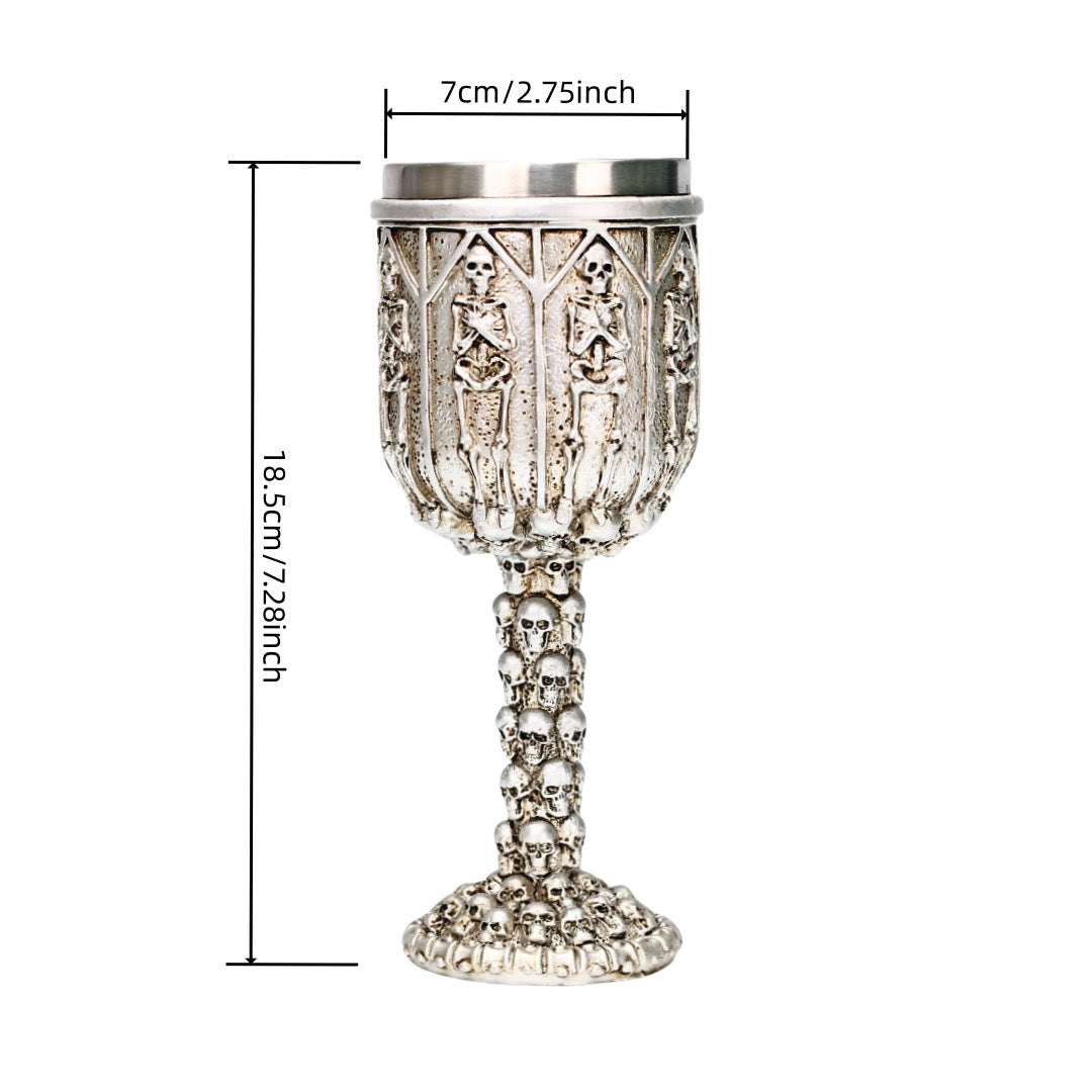 WorldNorse Multi-skull Standing Goblet