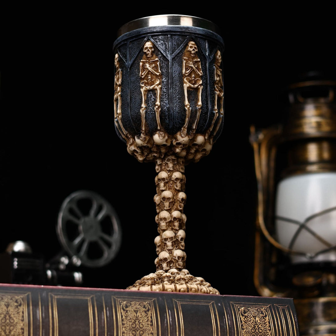 WorldNorse Multi-skull Standing Goblet