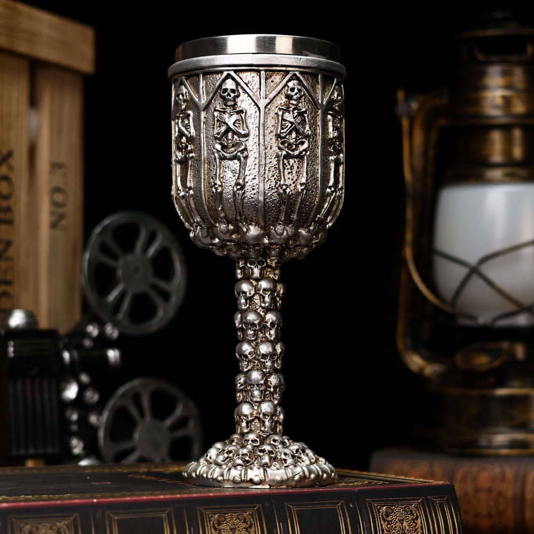 WorldNorse Multi-skull Standing Goblet