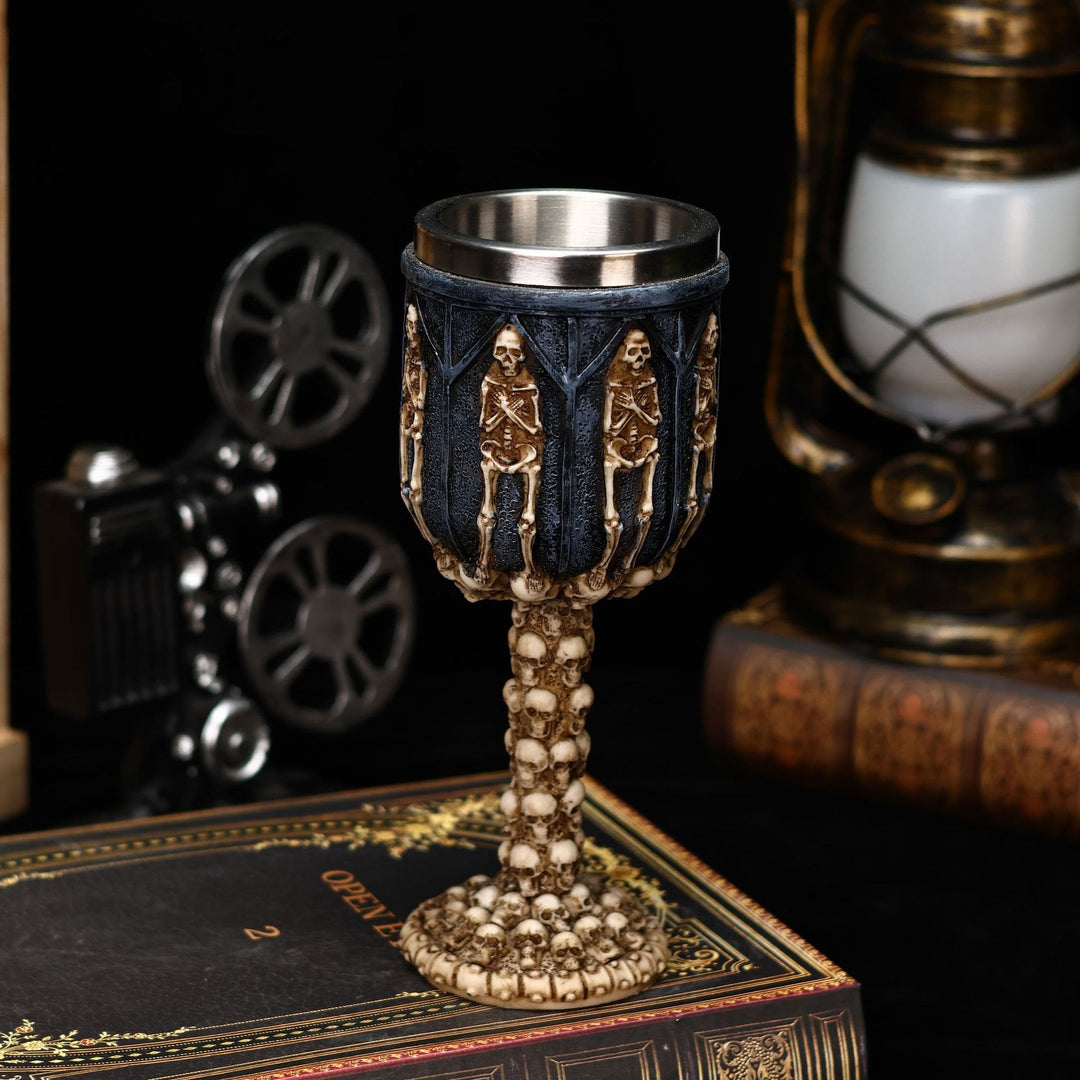 WorldNorse Multi-skull Standing Goblet