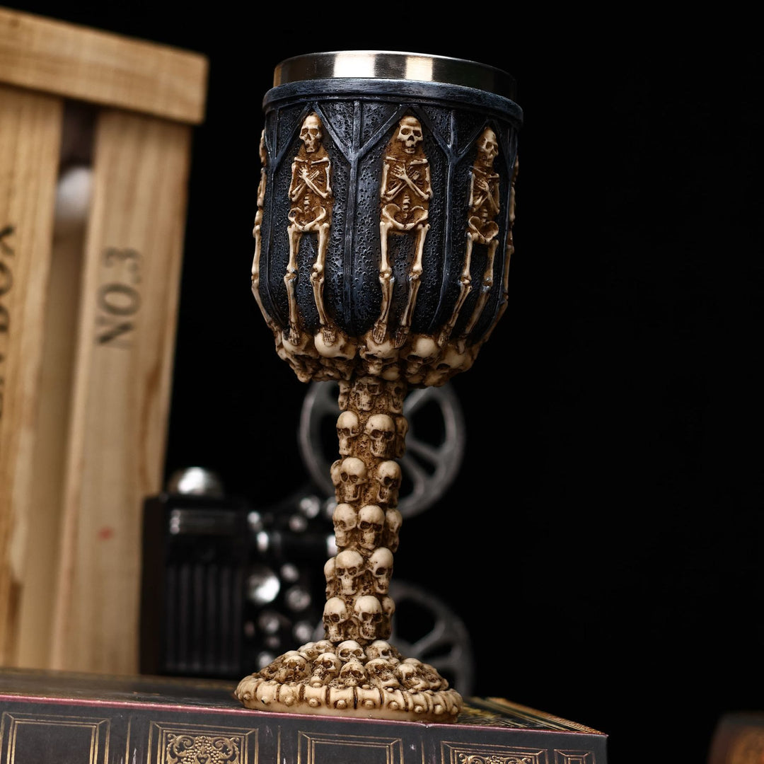 WorldNorse Multi-skull Standing Goblet