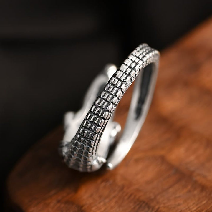 WorldNorse  Men's Retro Crocodile Opening Ring - image 4