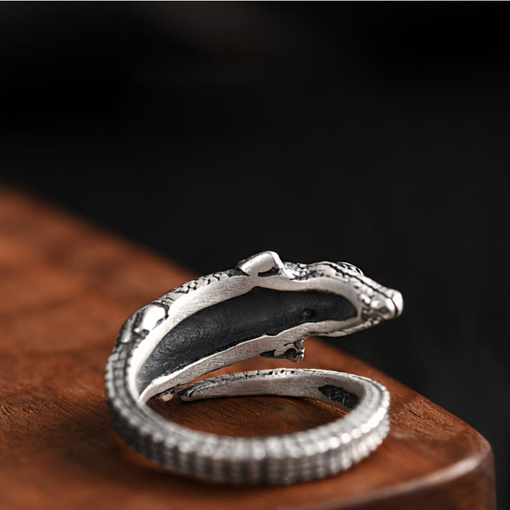 WorldNorse  Men's Retro Crocodile Opening Ring - image 3
