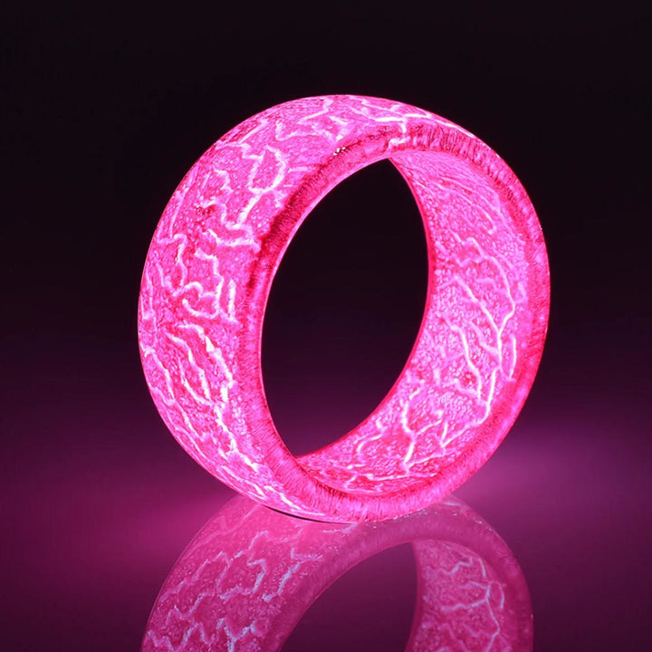 FREE Today: Night Crack Energy Glow Ring - Pink - US 11 - image 11
