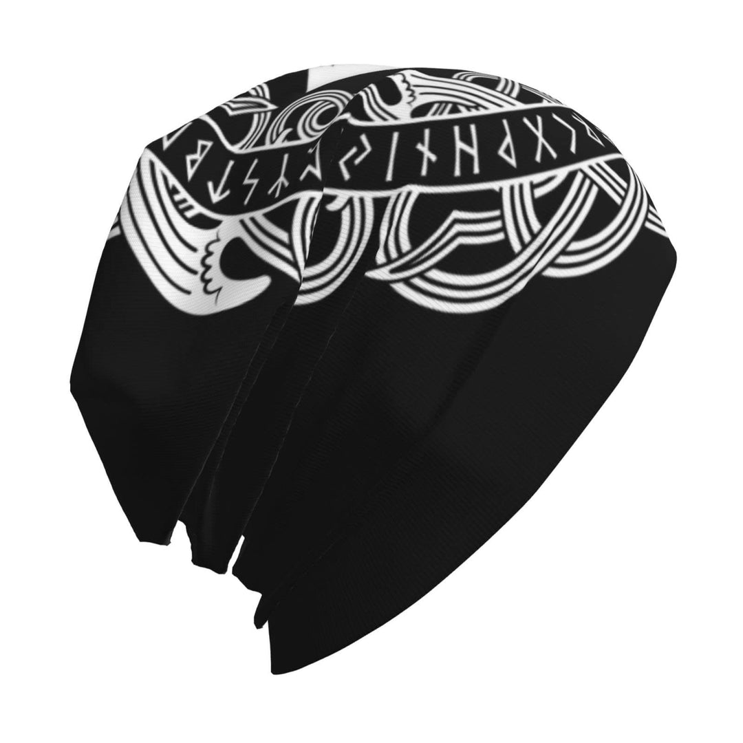 WorldNorse Runes Surround Valknut Beanie