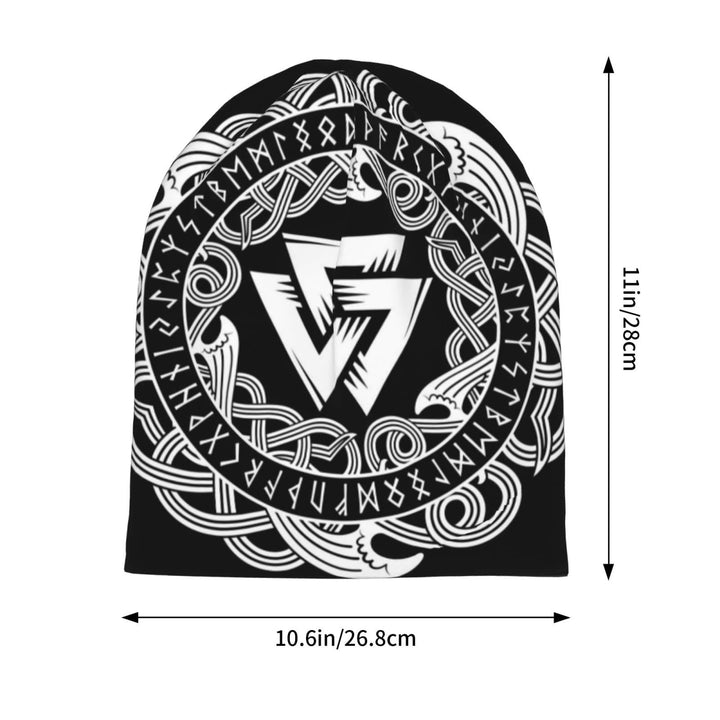 WorldNorse Runes Surround Valknut Beanie