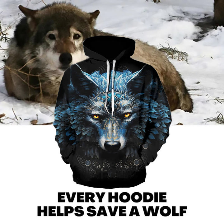 WorldNorse Wolf Gaze Hoodie