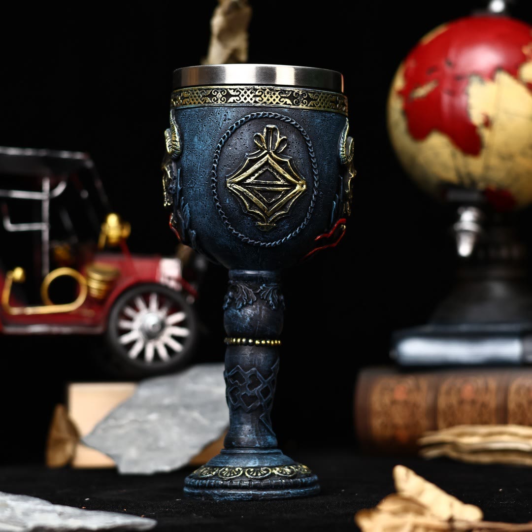 WorldNorse Gothic Skull Raven Goblet