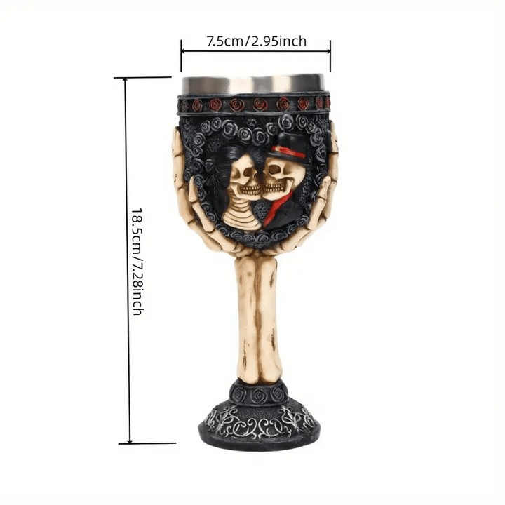 WorldNorse Skeleton Couple Goblet