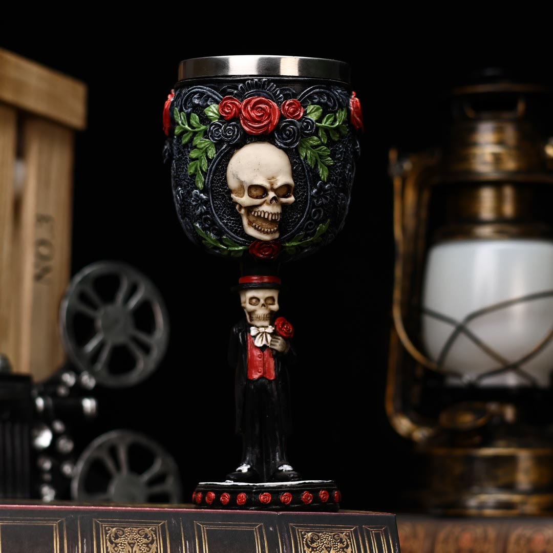 WorldNorse Skeleton Couple Goblet