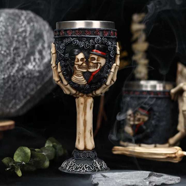 WorldNorse Skeleton Couple Goblet