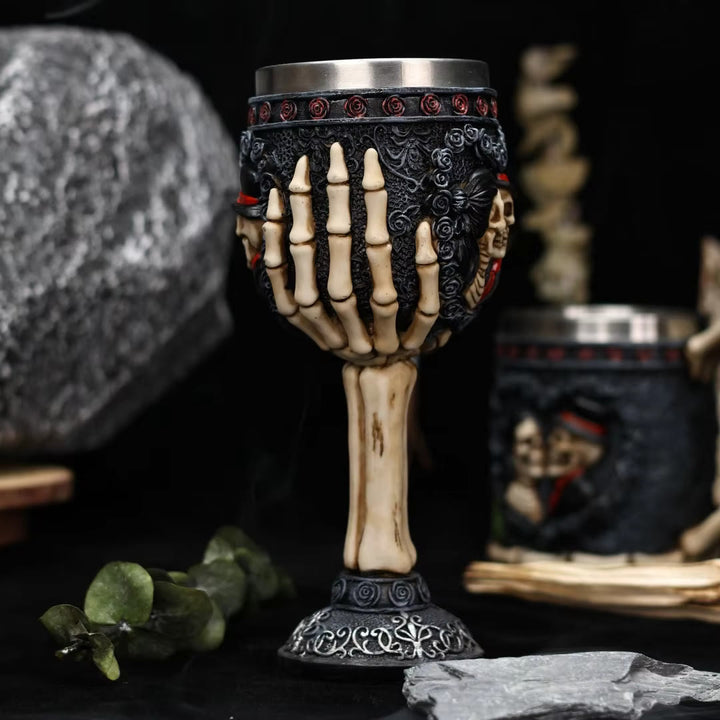 WorldNorse Skeleton Couple Goblet