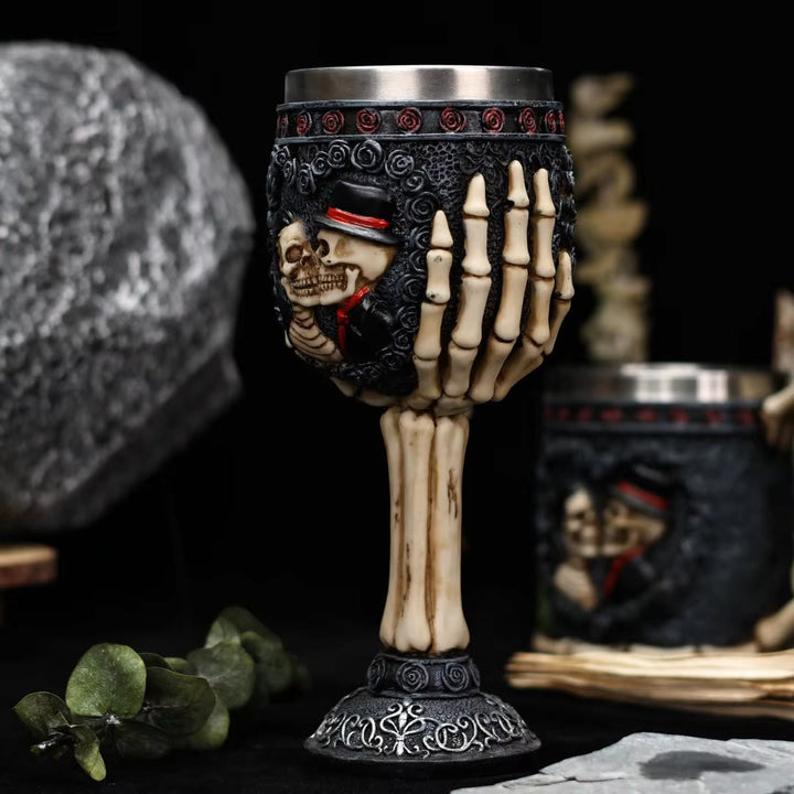 WorldNorse Skeleton Couple Goblet