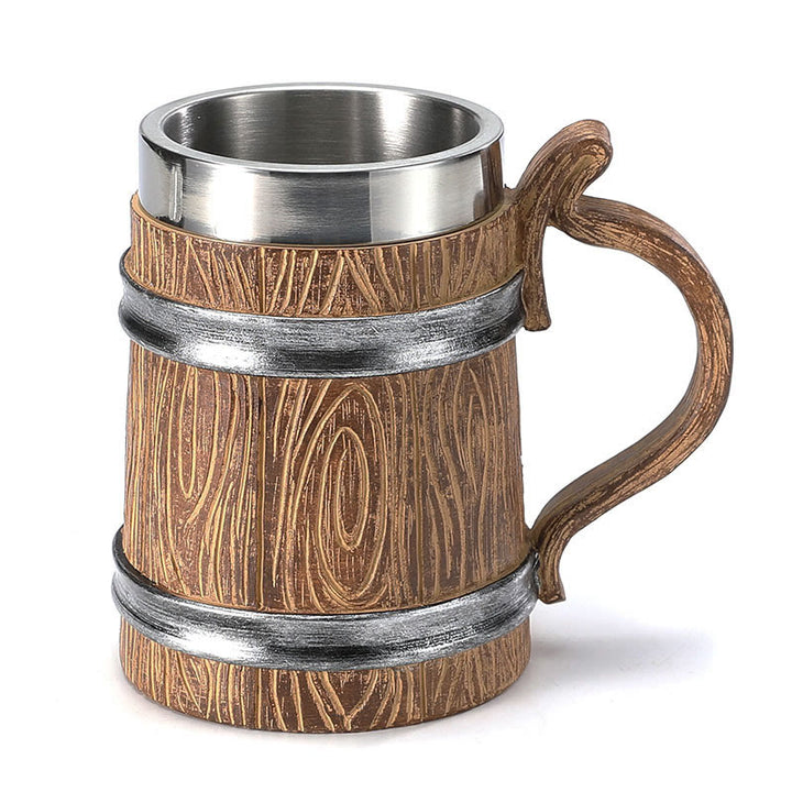 WorldNorse 20oz Wood Grain Beer Mug