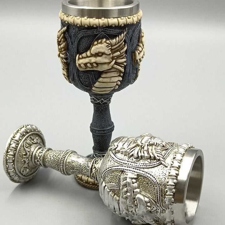 WorldNorse 3D Relief Dragon Goblet