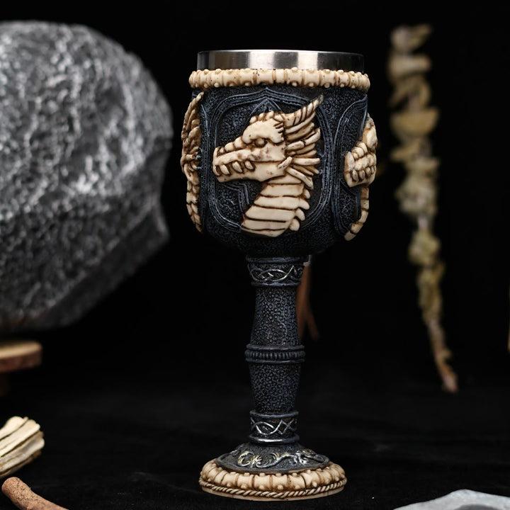 WorldNorse 3D Relief Dragon Goblet