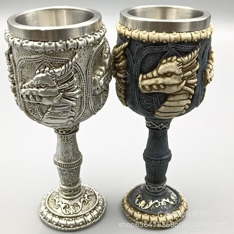 WorldNorse 3D Relief Dragon Goblet