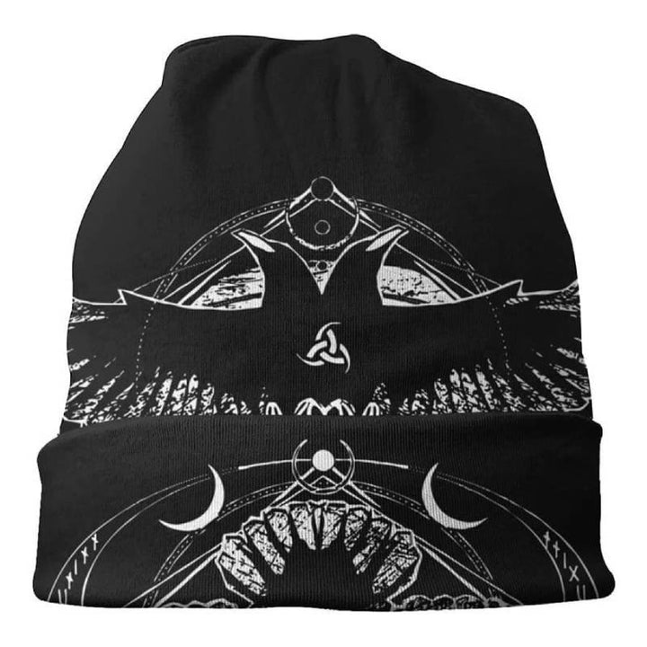 WorldNorse Raven Nordic Totem Beanie