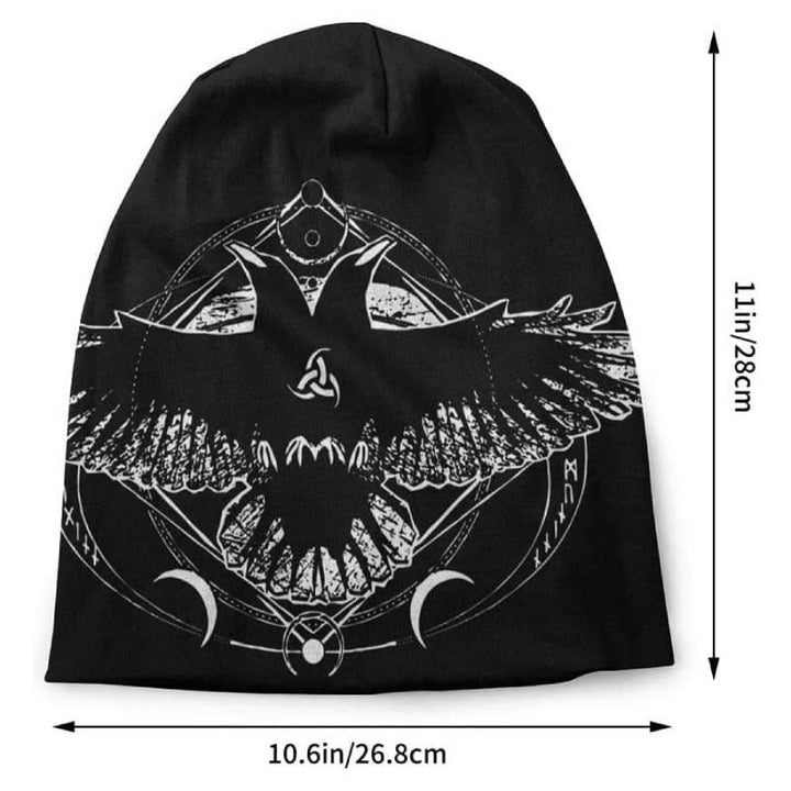 WorldNorse Raven Nordic Totem Beanie