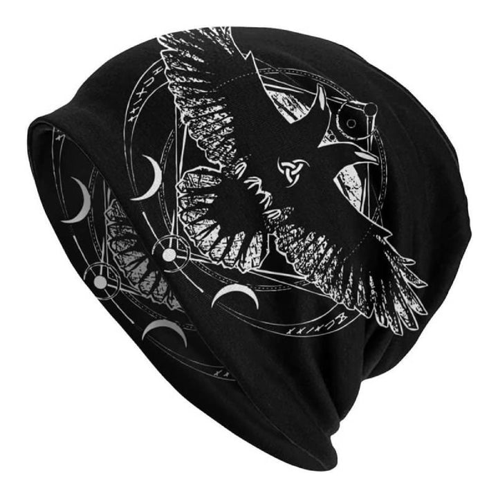 WorldNorse Raven Nordic Totem Beanie