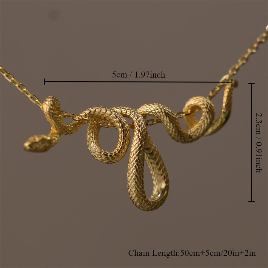 WorldNorse Glittering Golden Silver Snake Chain Necklace