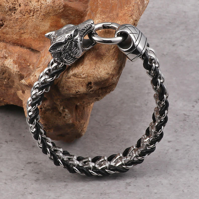 WorldNorse Fenrir Cuban Link Chain Bracelet