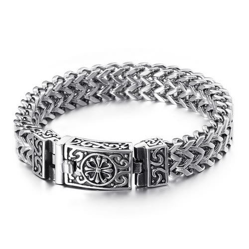 WorldNorse Nordic Patterns Cube Link Bracelet