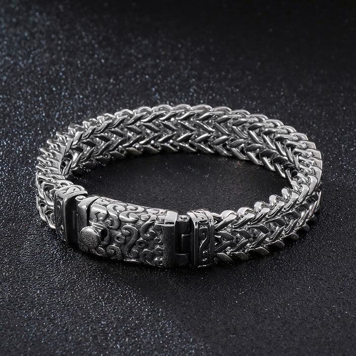 WorldNorse Nordic Patterns Cube Link Bracelet