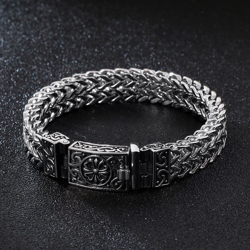 WorldNorse Nordic Patterns Cube Link Bracelet