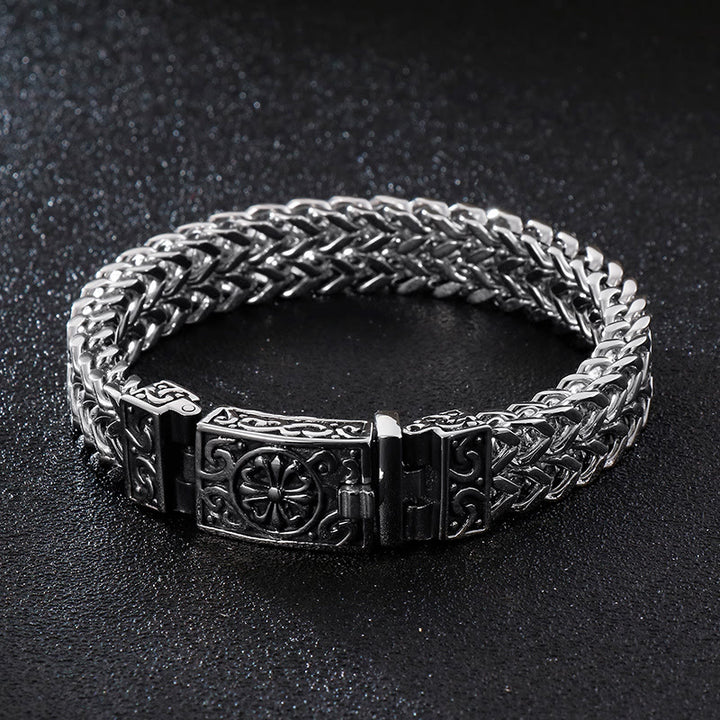 WorldNorse Nordic Patterns Cube Link Bracelet