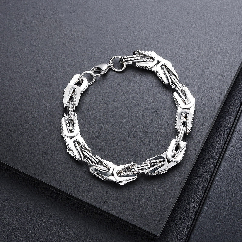 WorldNorse Nordic Snake Cuban Chain Bracelet