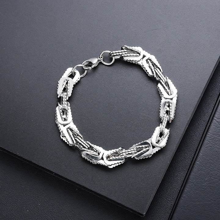 WorldNorse Nordic Snake Cuban Chain Bracelet