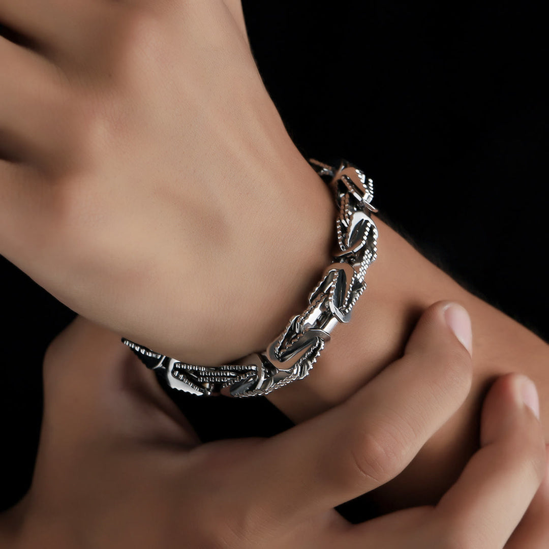 WorldNorse Nordic Snake Cuban Chain Bracelet