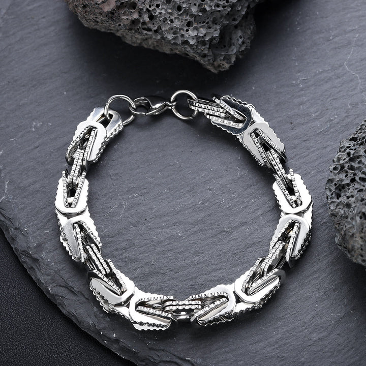 WorldNorse Nordic Snake Cuban Chain Bracelet