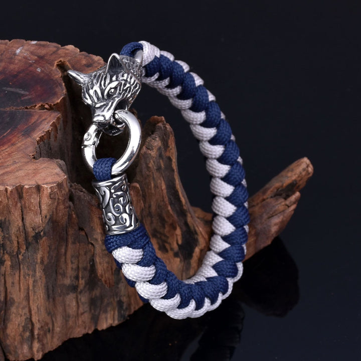 WorldNorse Norse Wolves Fenrir Braided Bracelet