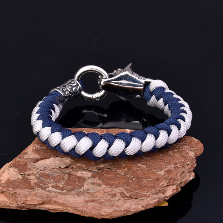 WorldNorse Norse Wolves Fenrir Braided Bracelet