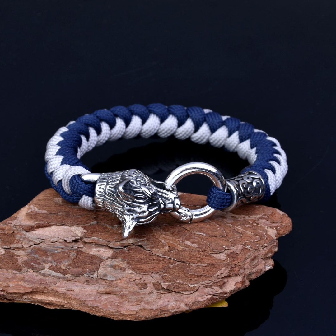 WorldNorse Norse Wolves Fenrir Braided Bracelet