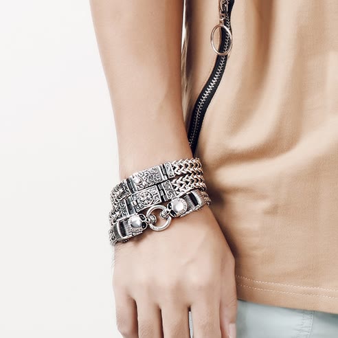 WorldNorse Nordic Patterns Cube Link Bracelet - image 12