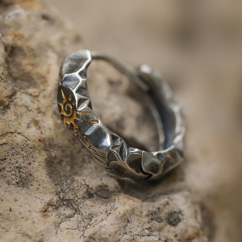 WorldNorse Wish Emblem Hammered Open Ring / Necklace / Earrings - image 11