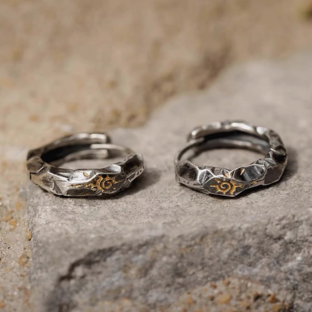 WorldNorse Wish Emblem Hammered Open Ring / Earrings