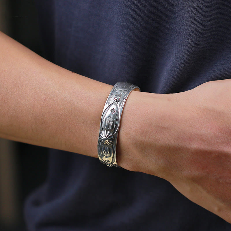 WorldNorse 925 Sterling Silver Navajo Bracelet - image 2