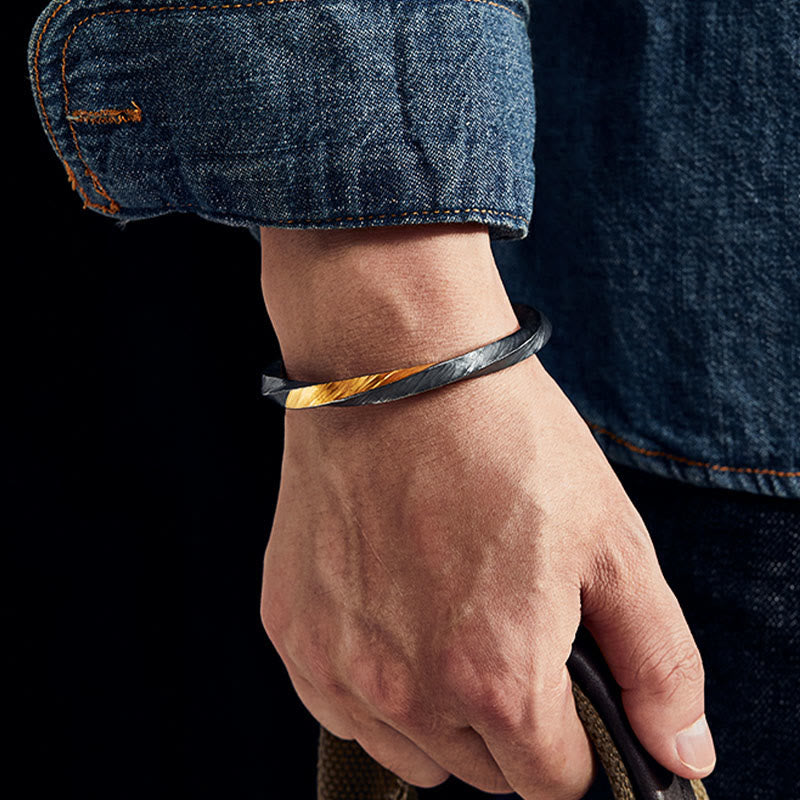 WorldNorse Handcrafted 999 Silver Flowing Fire Inlay Bracelet - image 3