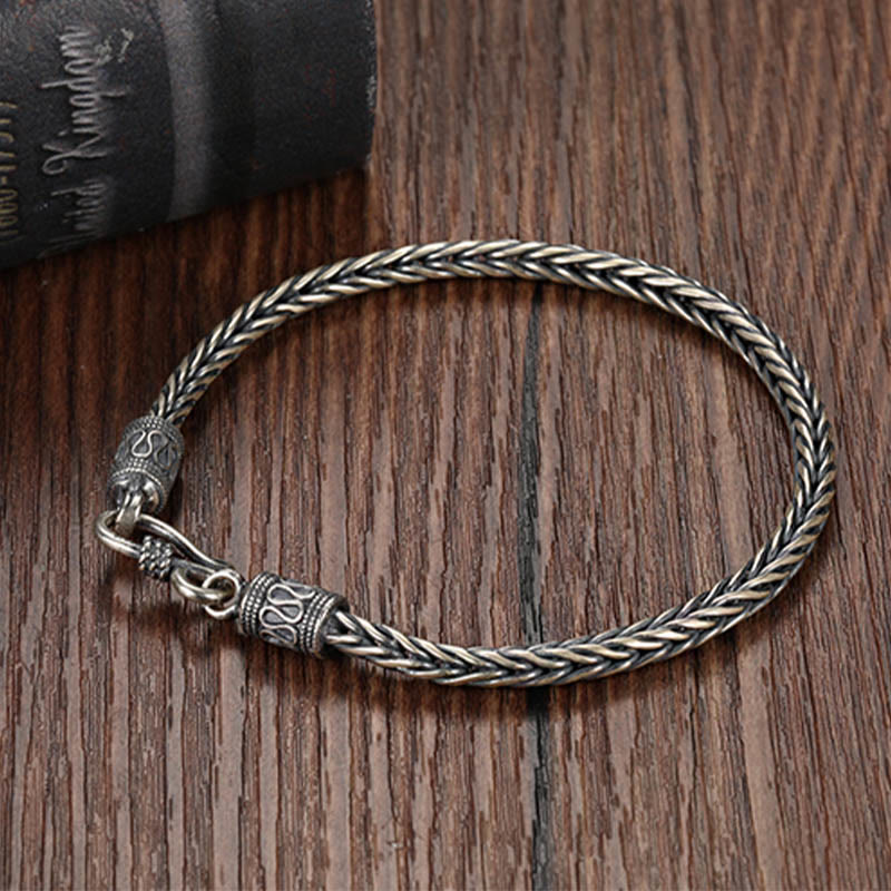 WorldNorse 925 Sterling Silver Wheat Wrist Bracelet