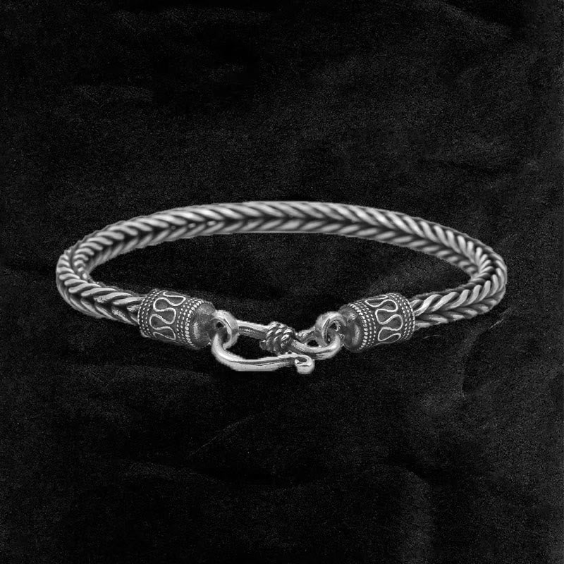 WorldNorse Handcrafted 925 Silver Wheat Wrist Bracelet - Wheat 20.5cm - image 0