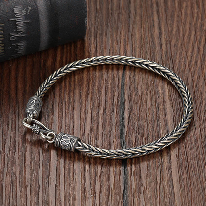 WorldNorse Handcrafted 925 Silver Wheat Wrist Bracelet - image 1