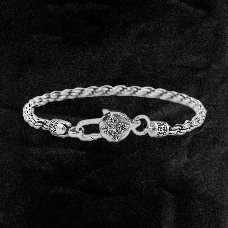 WorldNorse Handcrafted 925 Silver Wheat Wrist Bracelet - Twist 20cm - image 2
